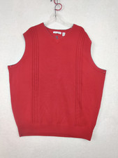 Cypress Links Men's 2XL Maroon Golf Sweater Vest 100 Cotton Excellent 5918
