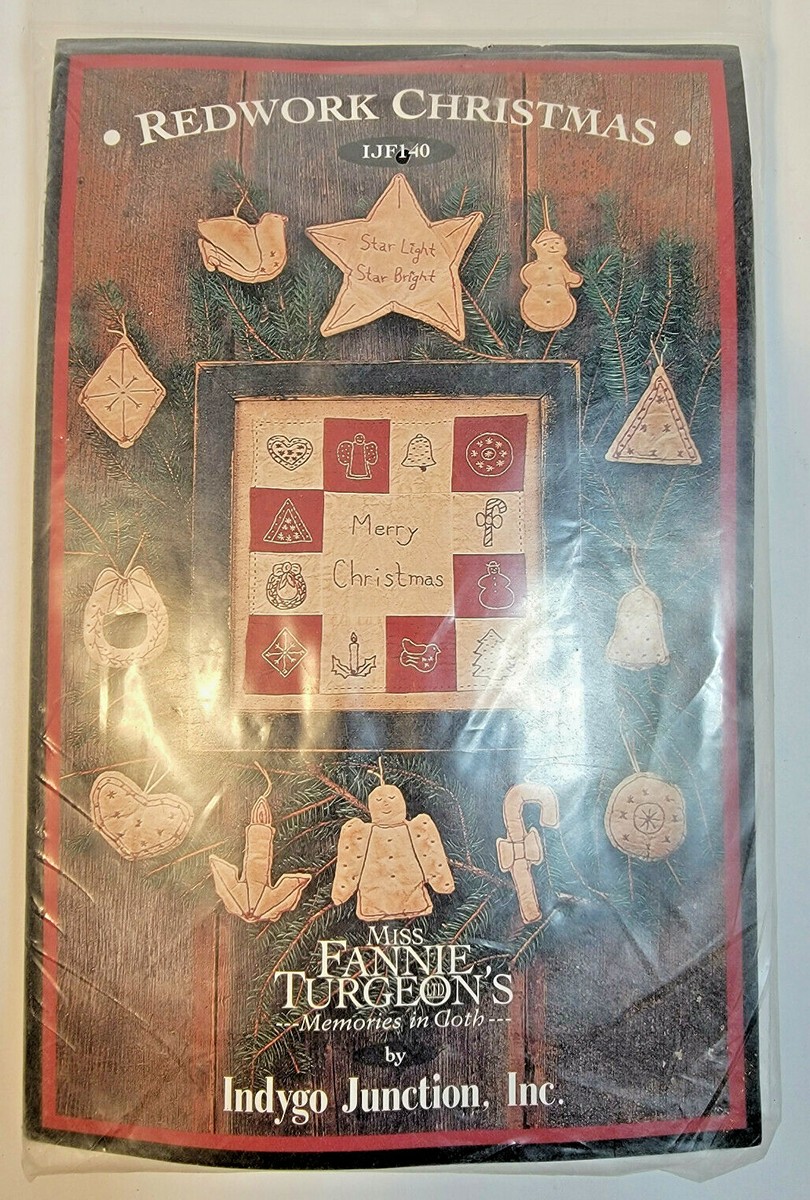 Vintage Miss Fannie Turgeon's Redwork Christmas Ornaments Kit