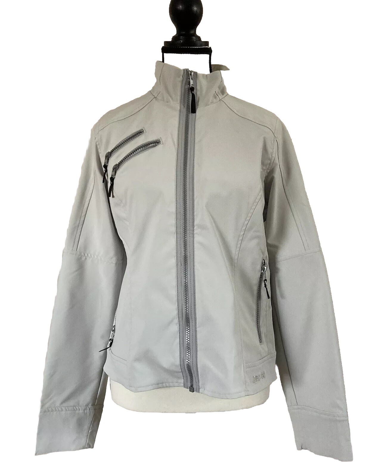 Marmot Softshell Gray Jacket Full Zip 5 Pockets W… - image 1