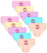 10 Mädchen Slips EINHORN Unterhosen Unterwäsche Panty Kinder Baumwolle Hipster 