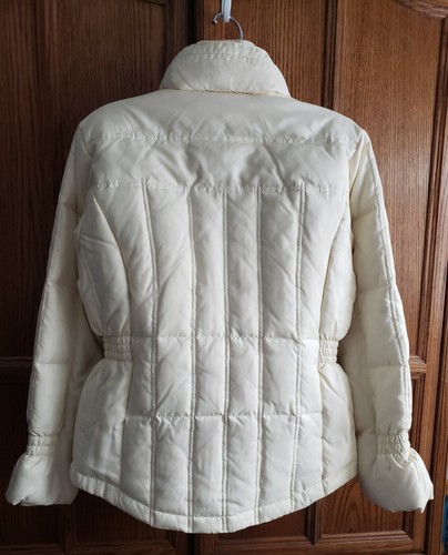 Alfani Outerwear Women's Ivory LS Puffer Coat with Down Feathers Size Medium - Picture 3 of 14