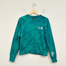 SPIRITUAL GANGSTER x PELOTON Sweatshirt Womens M Green Tie Dye Training Cycling
