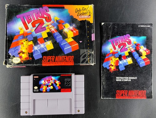 Tetris 2 (Super Nintendo Entertainment System, 1994) SNES CIB - Picture 1 of 9