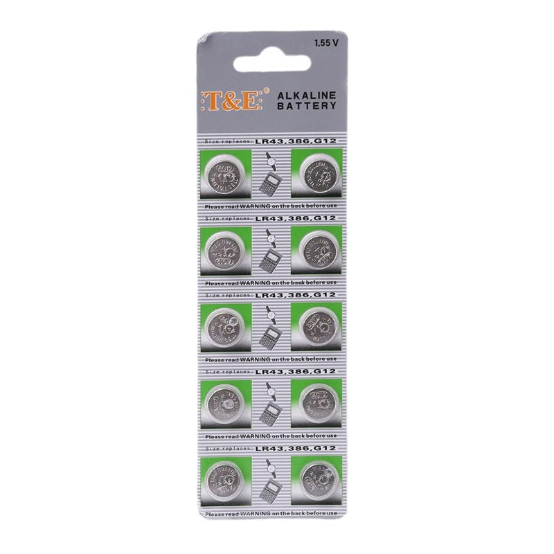 New Pack of 10x AG12 Alkaine Cell Button Coin Battery Batteries LR43