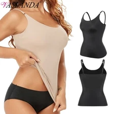 Women Tummy Control Cami Compression Tank Tops Body Shaper Waist Trainer Vest 