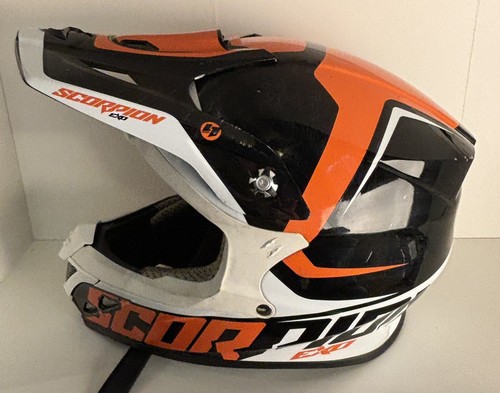 Scorpion Exo Motocross ATV Dirtbike Helmet VX-R70 XXL Orange/Black/White - Picture 2 of 12