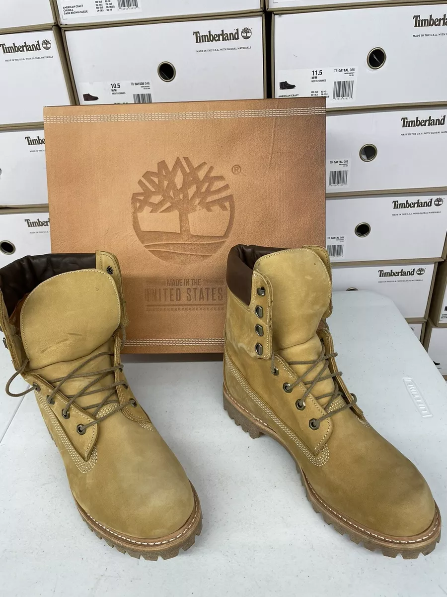 como resultado Subproducto Cambiable Timberland Men American Craft 8&#039; Wheat Nubuck Boot Size 7.5,13, Made  in USA | eBay