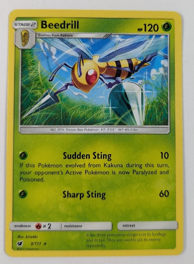Pokémon TCG Beedrill Crimson Invasion 3/111 Regular Rare NM