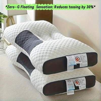 #ad 2PCS Memory Foam Neck Support Pillows Ergonomic Contour Design Sleep Comfort $15.99