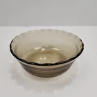 vintage PYREX 465 Amber Glass bowl Scalloped edge 3 ring