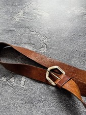 Diesel Vintage Monogram Leather Belt   Made in Romania   100 cm   Brown