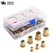 Versatile 175PC Carbon Steel Rivet Nut Kit with Assorted Metric Sizes and Case