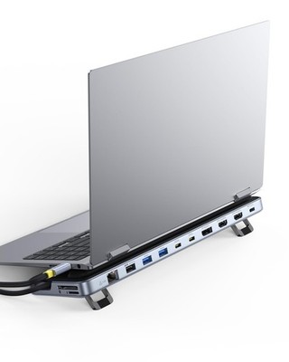 Baseus Laptop Docking Station Stand, 12 in 1 Triple 4K Display HDMI/DP, 10Gbps U