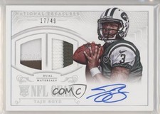 2014 Panini National Treasures Dual Prime 17/49 Tajh Boyd #RGS-BO Auto z0q