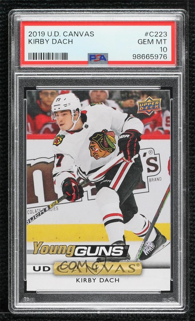 2019-20 Upper Deck UD Canvas Young Guns Kirby Dach #C223 PSA 10 GEM MT 08es