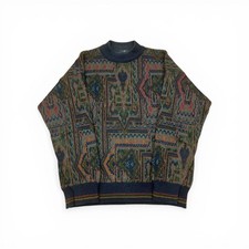 Vintage Italian Sweater Co. Abstract Geometric Knit Pullover - Size Large