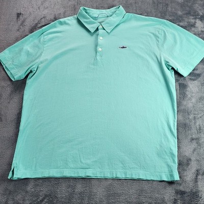 Patagonia Polo Men s XL Fitz Roy Trout Preppy Golf Logo Seaglass Green