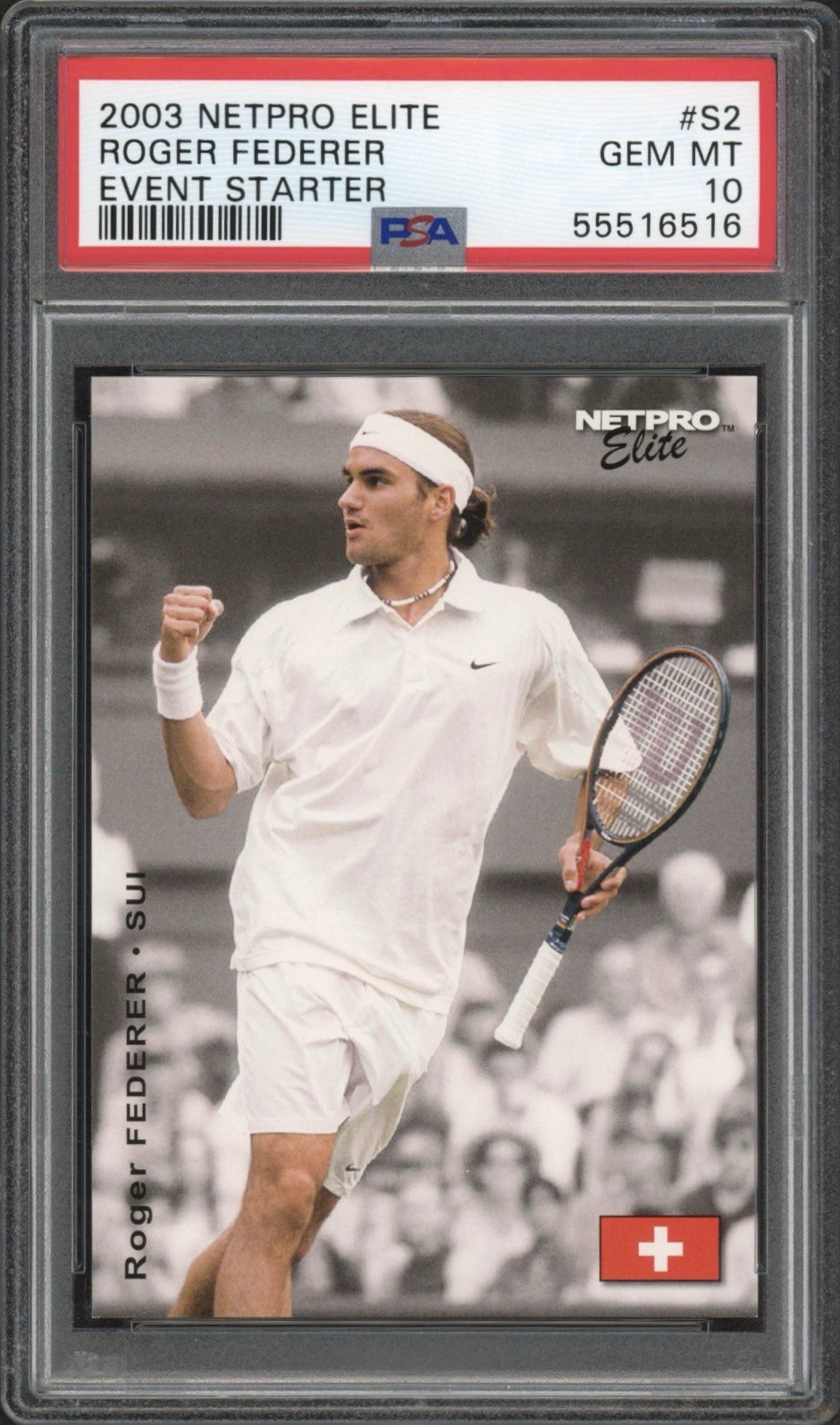 2003 Netpro Elite Roger Federer Rookie RC Event Starter #S2 PSA 10 GEM MT