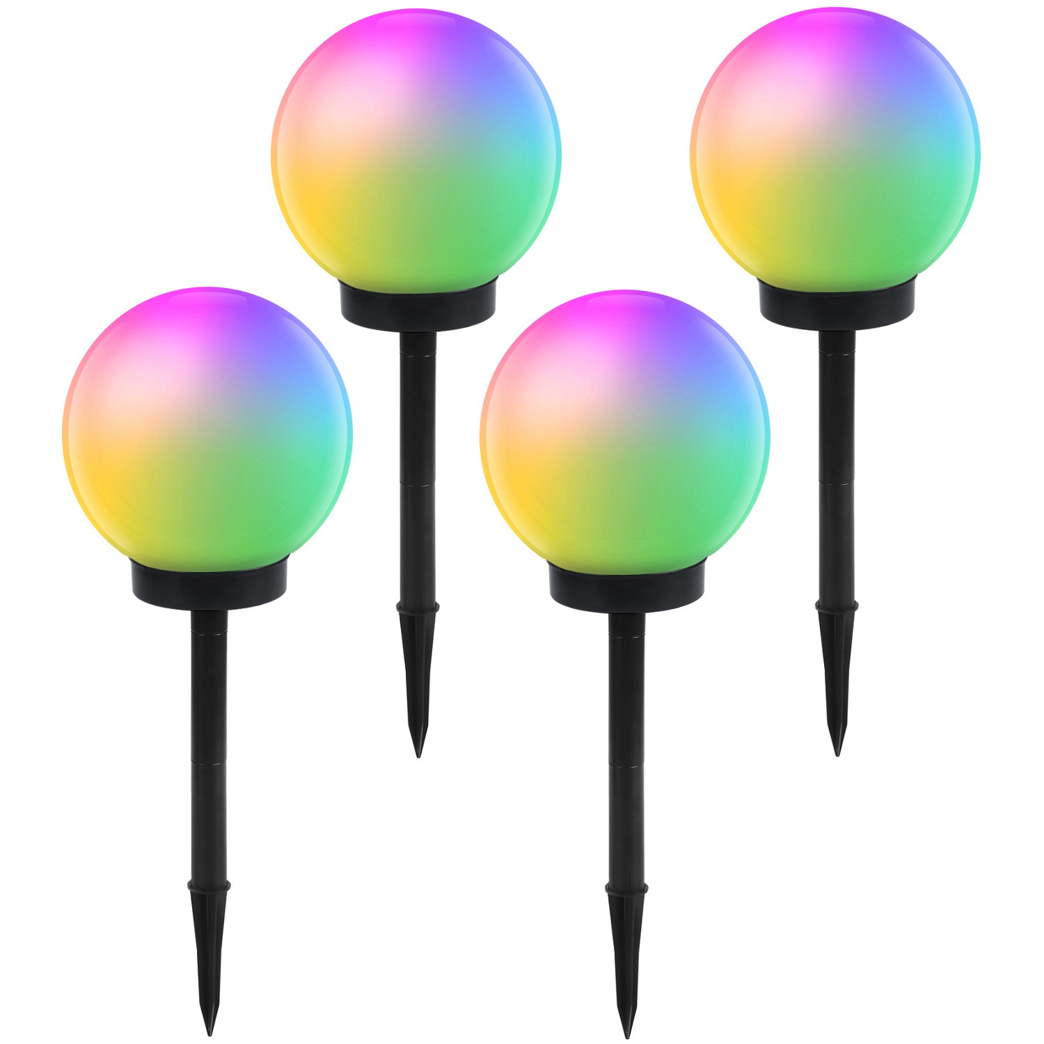 Set 4 Lampade Solari LED RGB GB167 | Design Universale Giardino IP44