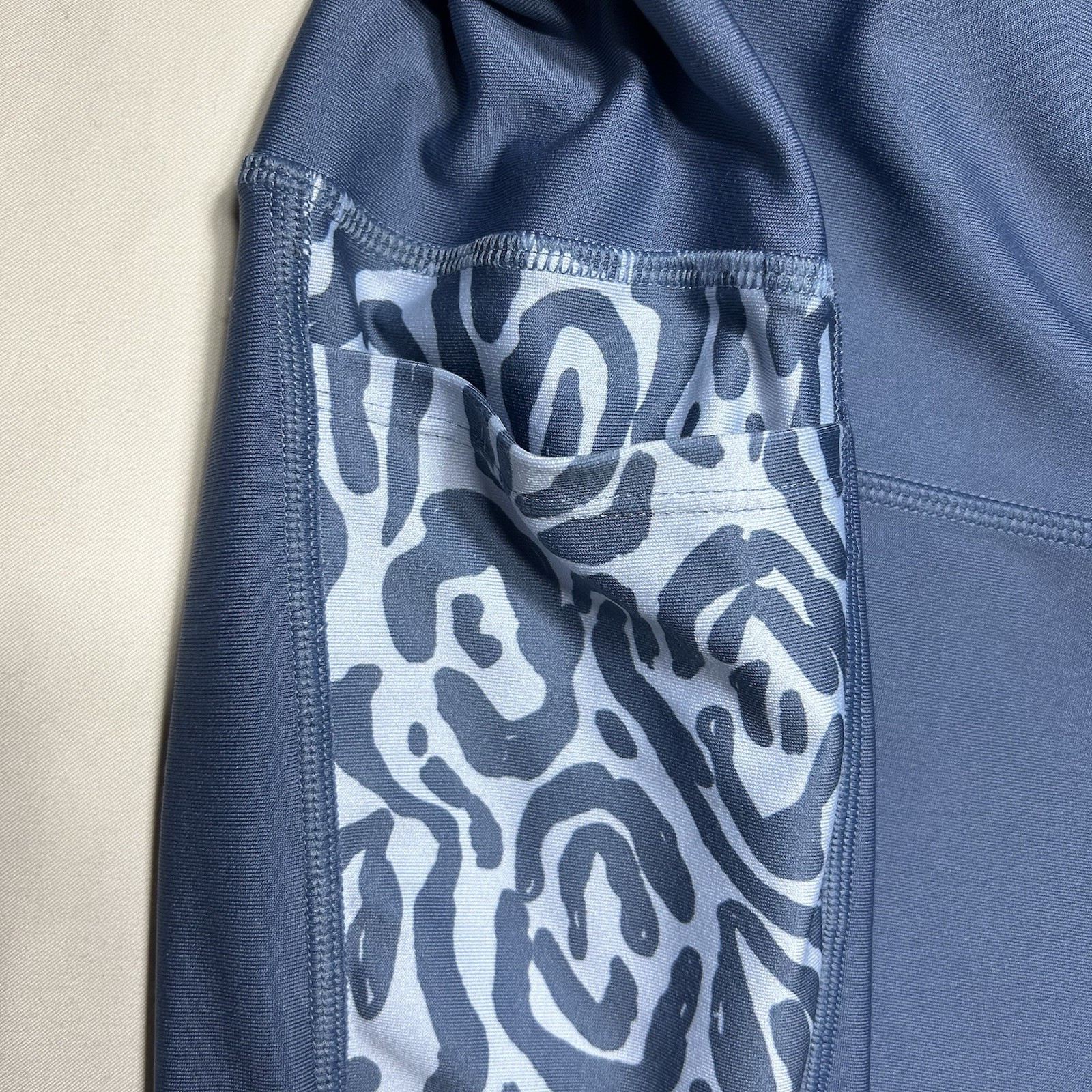 Under Armour Women's Plus Size Leggings 3X High Rise Compression Blue Gray  thumbnail 4