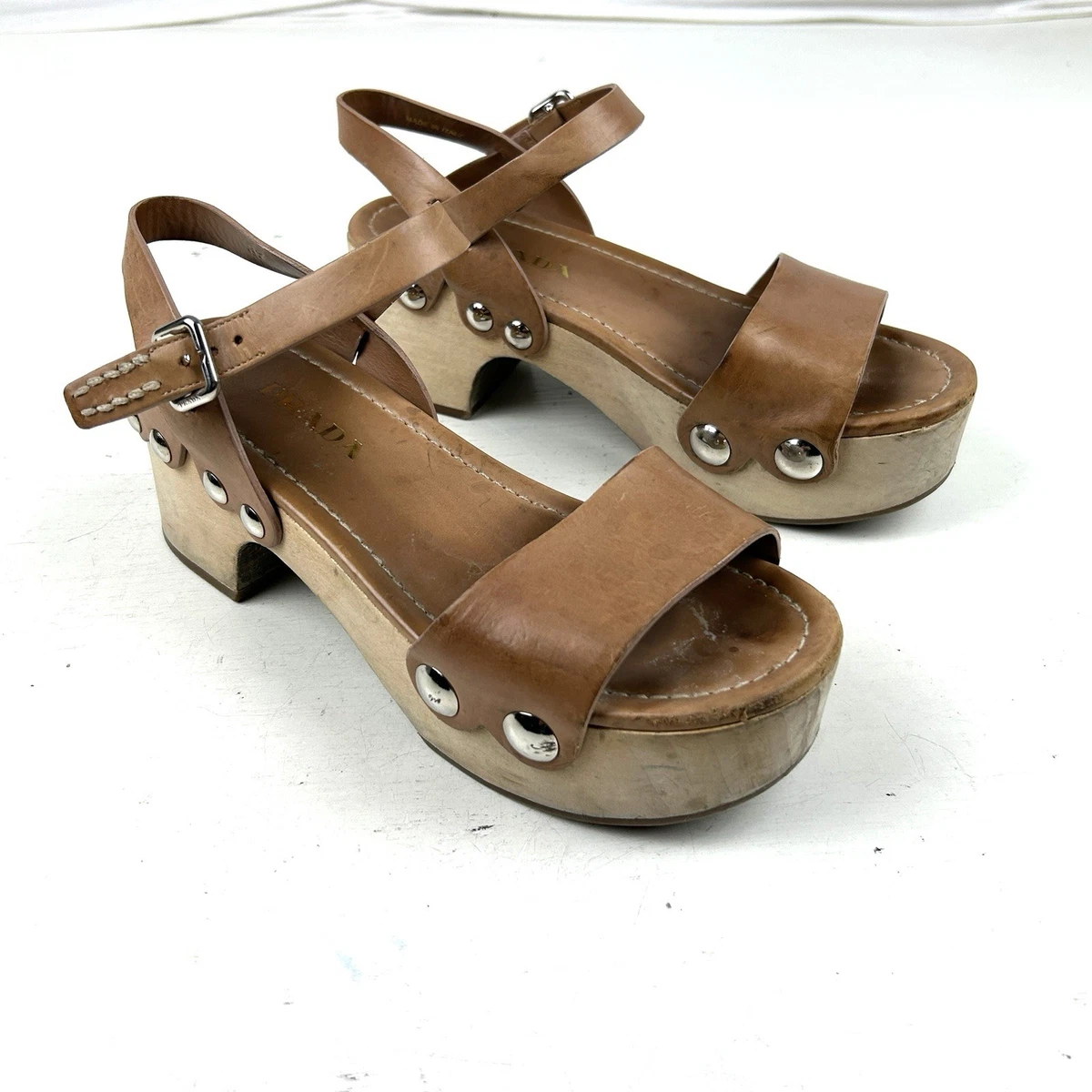 PRADA Buckle Slide Sandals for Women with Upper Leather for  display picture 2