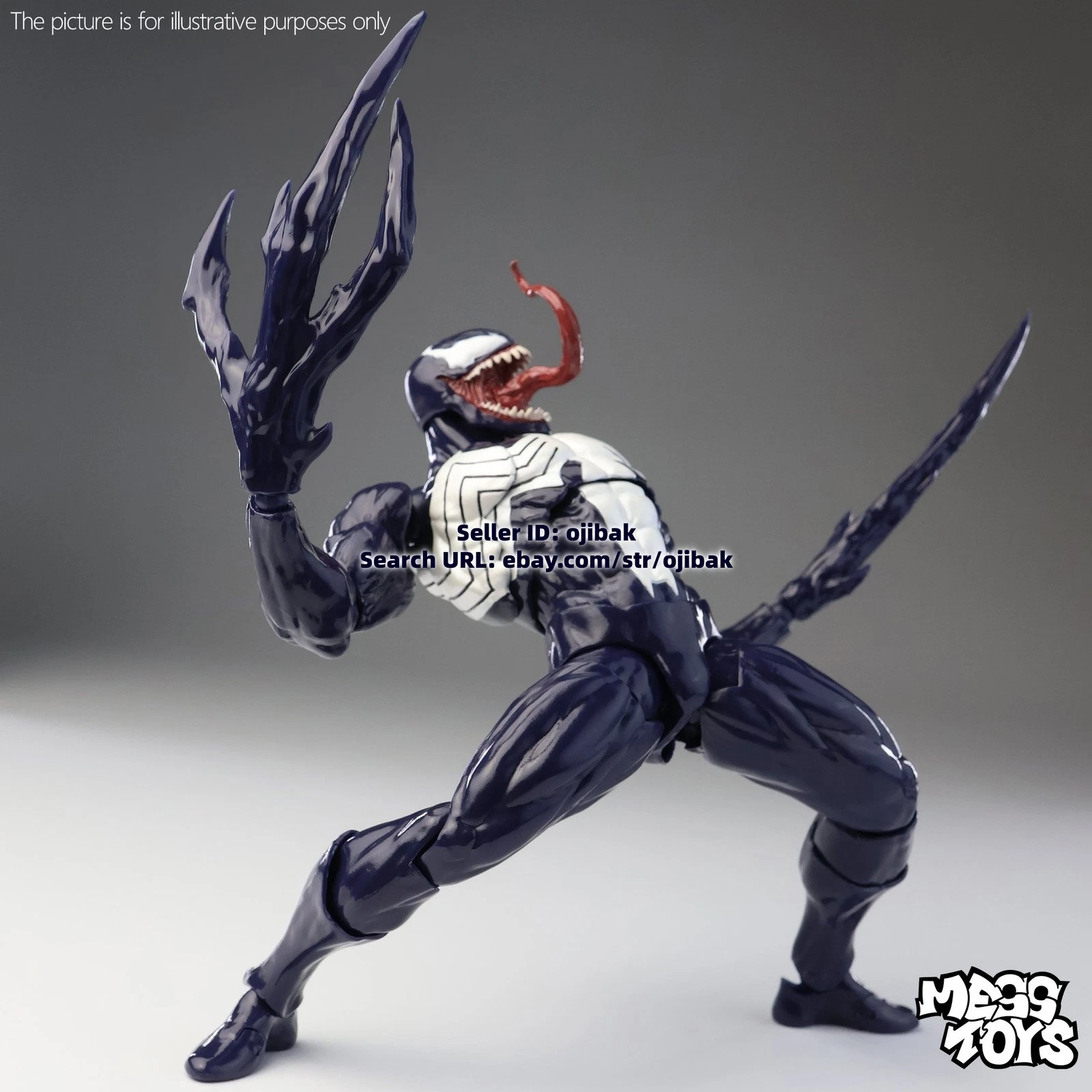 Mess Toys Venom Lethal Neighbor 1/12 Spider-Man Symbiote Action Figure US STOCK image 22