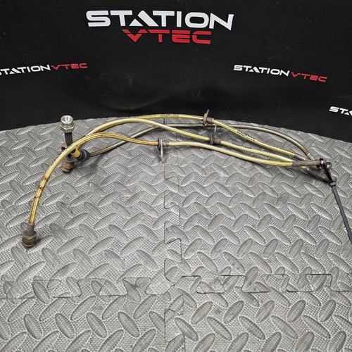 HONDA CIVIC EP3 TYPE R FRONT BRAIDED BRAKE LINES PAIR 01-06