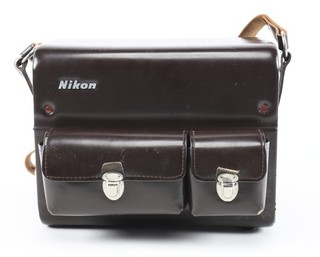 Nikon Vintage FB 3 Leather Compartment Case With 3 Bayonet Mount (Brown)