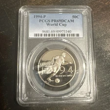 1994-P WORLD CUP Commemorative Half Dollar PROOF PCGS * PR69DCAM *