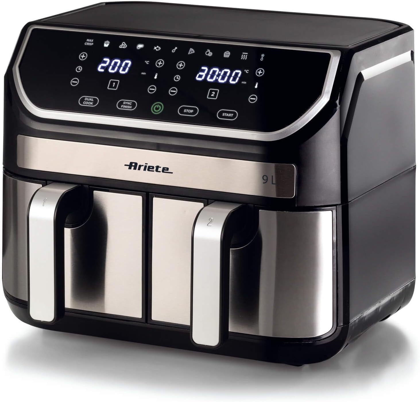 Ariete 4625 Airy Fryer Dual 9L - Friggitrice Aria Familiare 2100W