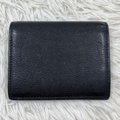 Miu Miu Compact Bifold Wallet LeaBrown Black with Built-in IC Chip Authentic - Picture 2 of 24
