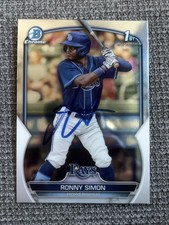 2023 Bowman Chrome Prospect Autographs Ronny Simon 1st SIGNED IP