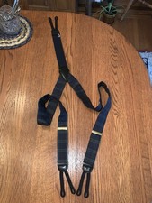 Brooks Brothers Silk Blue Green Tartan Plaid Suspenders England Classic Braces