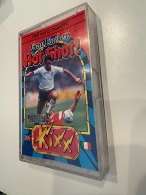 GARY LINEKER'S HOT-SHOT COMMODORE 64/128 CASSETTE GAME 1988 KIXX GREMLIN