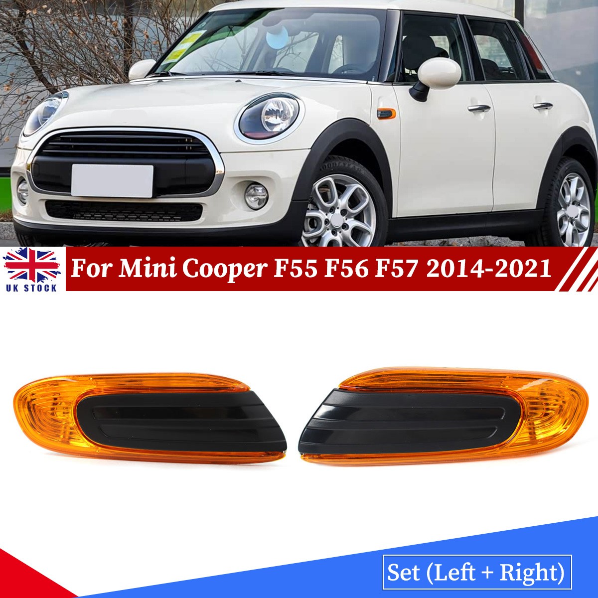 Fender Side Indicator Light Side Marker For Mini Cooper F55 F56 F57 2015-2021