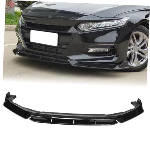 Carbon Fiber Front Lip Fits 2018-2020 Honda Accord Sporty Carbon Fiber Look