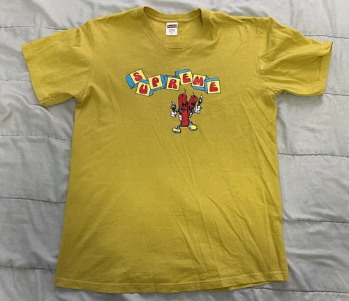 Tee shirt Dynamite Jaune Acide Suprême du Printemps/Été 19 Medium