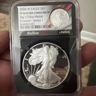 2004 W PROOF SILVER EAGLE NGC PF70 BULLION PLUS EVOLVED SERIES 1 1/10TH AG MS70