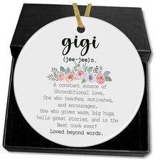 Definition Christmas Mothers Day Ceramic Ornaments Gifts for Women Grandma Gigi