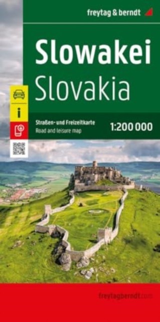 Slovakia, Road and Leisure Map 1:200,000 by Freytag-Berndt (Sheet map, folded)