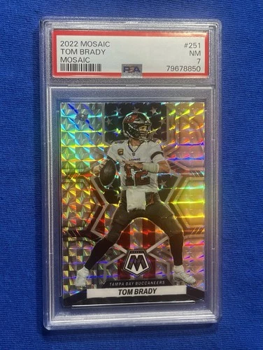 2022 Panini Mosaic #251 Tom Brady Mosaic PSA 7