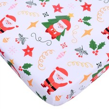 Christmas Crib Sheet, Baby Sheets Fitted Crib Sheet Cozy Breathable Fits Stan...