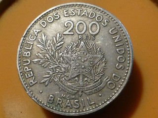 BRESIL 200 REIS 1901 RECHERCHEE & QUALITE TB !