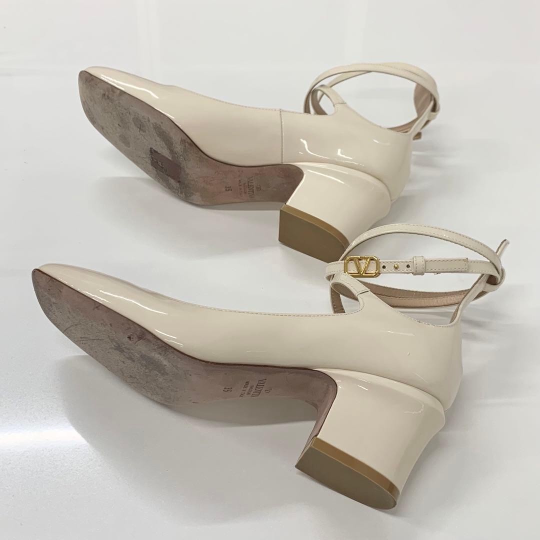 Valentino Garavani Pumps Heel Leather Ivory EU35/US5 116185c thumbnail 18