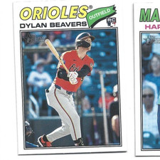2026 Topps Heritage Baltimore Orioles Dylan Beavers Rookie card