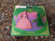 Wicked Glinda and Elphaba Pin Set of 2 Metal Bestie Brand New