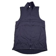 Lululemon Kicking Asphalt Vest Women s Size 6 Navy Full-Zip Lightweight Running