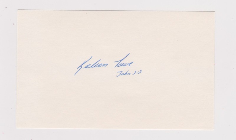 Kelvin Torve - Signed 3x5 - Debut 1988 - Twins