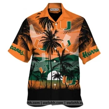 Miami Hurricanes Tropical Unisex Hawaiian Shirt