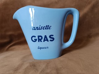 Antique aniseed pitcher ANISE GRAS Orchies Moulin des Loups Excellent Condition